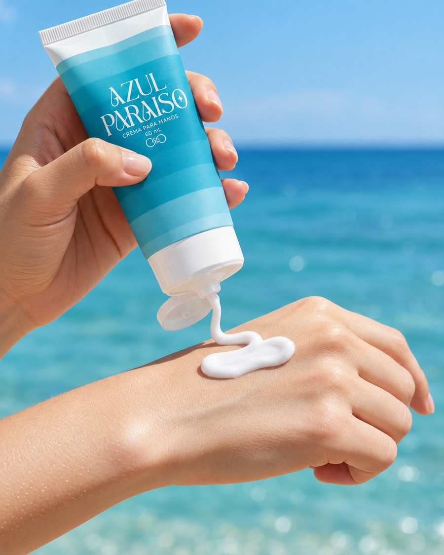 Crema de Manos Azul Paraíso 60 ml - Pedacito de Cielo