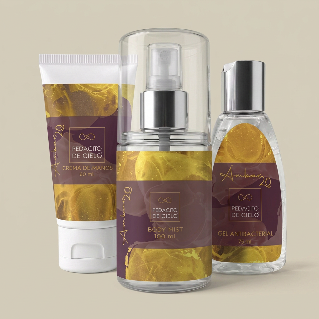 Kit Mini Ámbar 20 - Crema, Body Mist y Gel Antibacterial